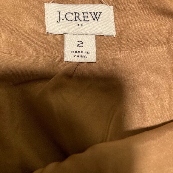 J Crew Wool Blend Pencil Skirt Camel Brown sz 2 - Picture 6 of 10